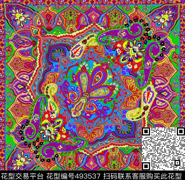 复古美丽大方传统印花华亿平台下载（图片编号: 493537） - 瓦栏（Walan）