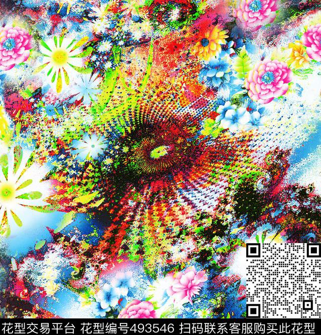 高档金典美丽数码印花华亿平台下载（图片编号: 493546） - 瓦栏（Walan）