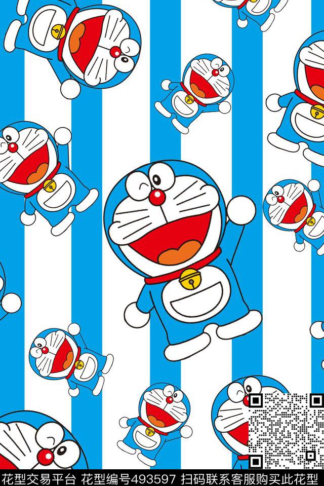 机器猫多啦童装传统印花华亿平台下载（图片编号: 493597） - 瓦栏（Walan）