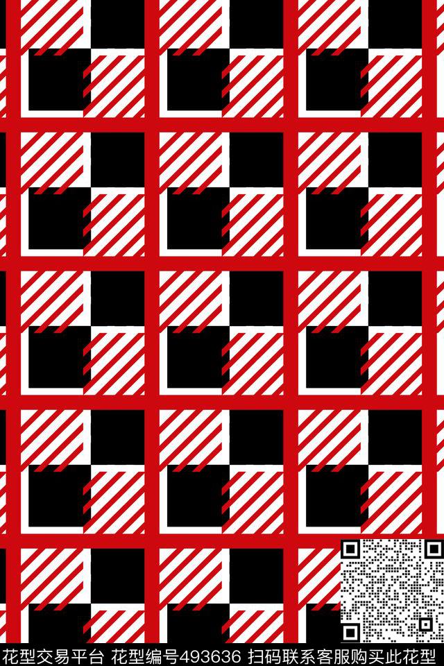 格子苏格兰格子方格纹传统印花华亿平台下载（图片编号: 493636） - 瓦栏（Walan）