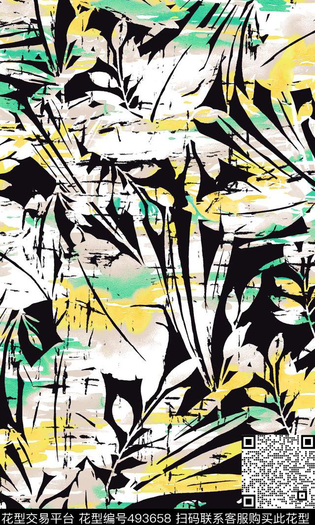 抽象简约结合数码印花华亿平台下载（图片编号: 493658） - 瓦栏（Walan）
