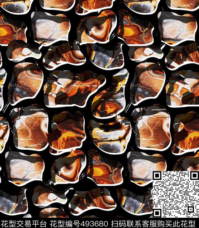 潮流时尚T恤卫衣夹克大理石纹理数码印花华亿平台下载（图片编号: 493680） - 瓦栏（Walan）