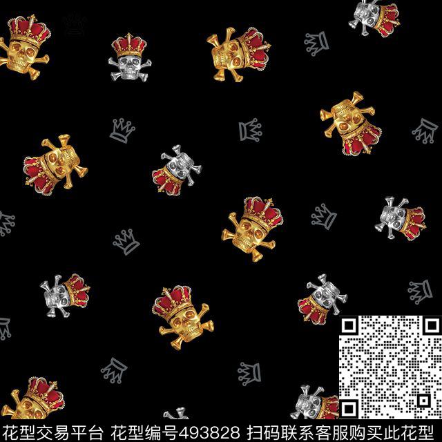 男装衬衫金属皇冠、金属骷髅、几何皇冠男装衬衫栏数码印花华亿平台下载（图片编号: 493828） - 瓦栏（Walan）