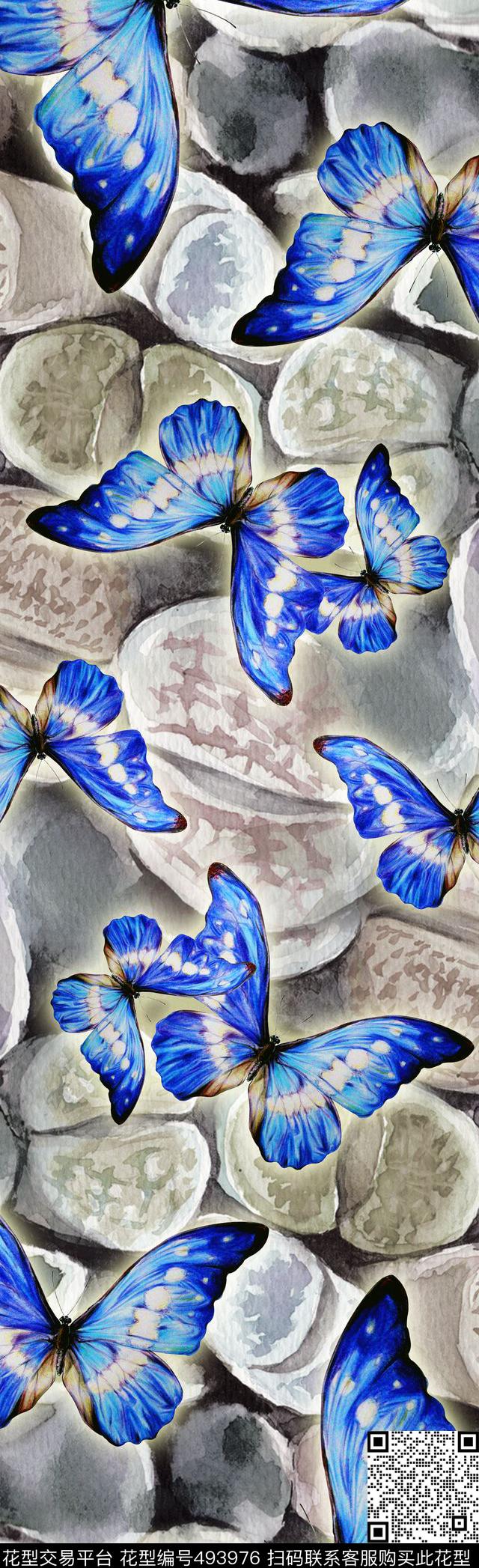 手绘水彩多肉数码印花华亿平台下载（图片编号: 493976） - 瓦栏（Walan）