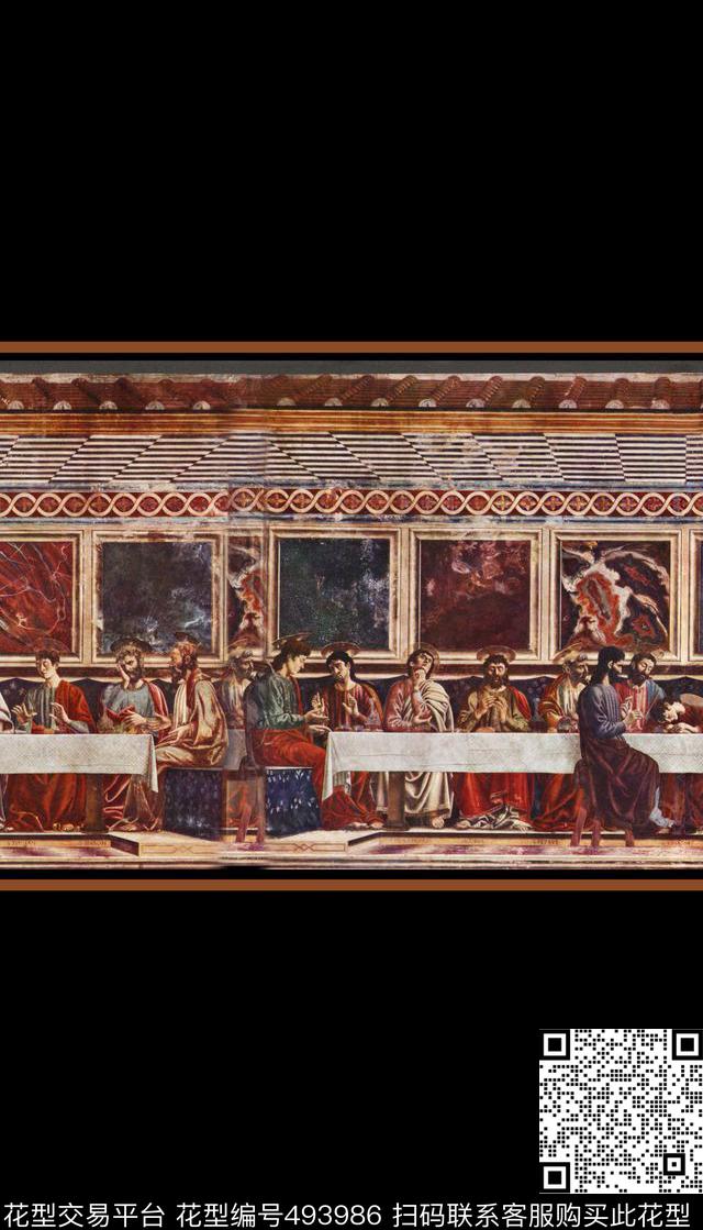 定位文艺复兴油画数码印花华亿平台下载（图片编号: 493986） - 瓦栏（Walan）