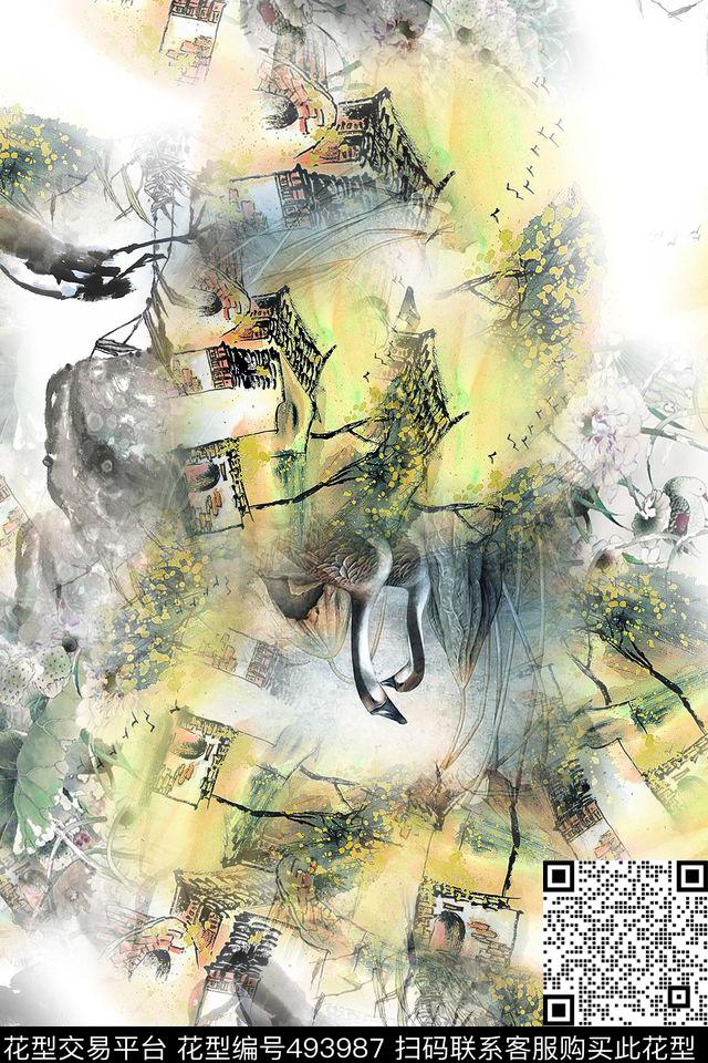 时尚流行自然数码印花华亿平台下载（图片编号: 493987） - 瓦栏（Walan）