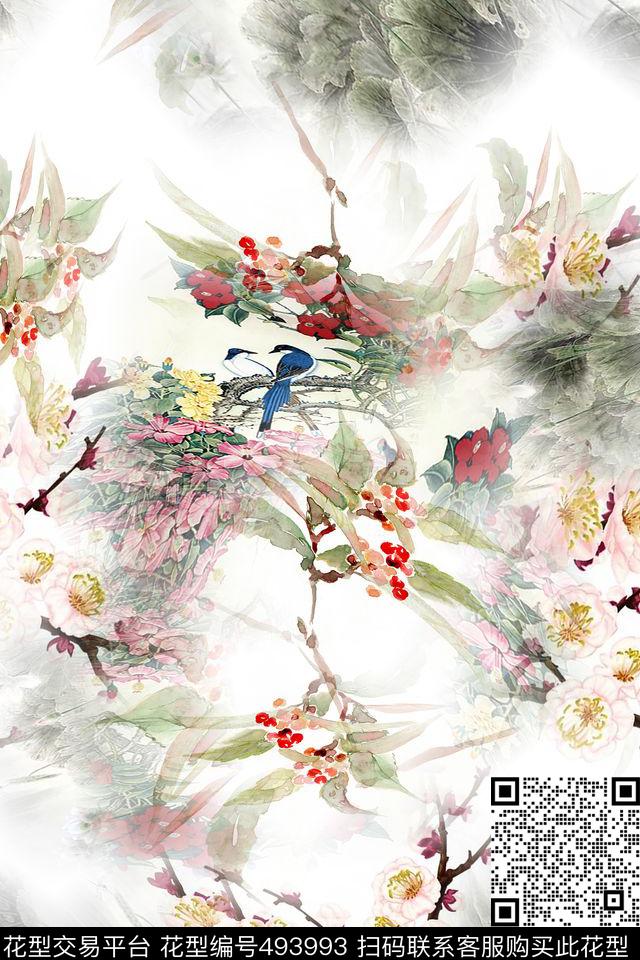 时尚自然流行数码印花华亿平台下载（图片编号: 493993） - 瓦栏（Walan）