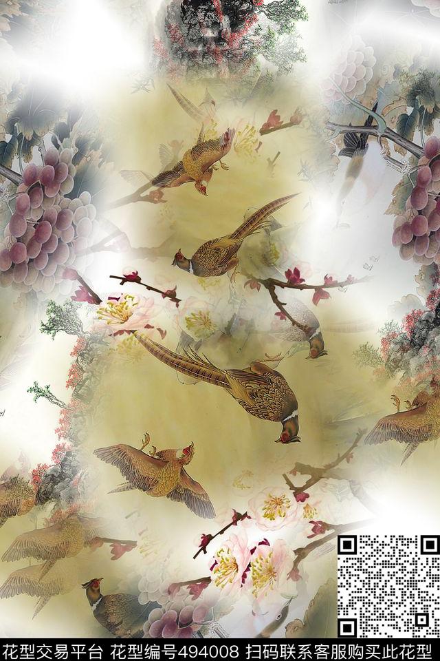 时尚大牌自然数码印花华亿平台下载（图片编号: 494008） - 瓦栏（Walan）