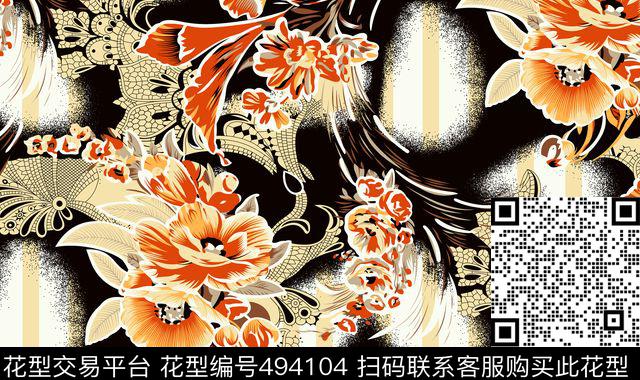 几何字母格子传统印花华亿平台下载（图片编号: 494104） - 瓦栏（Walan）