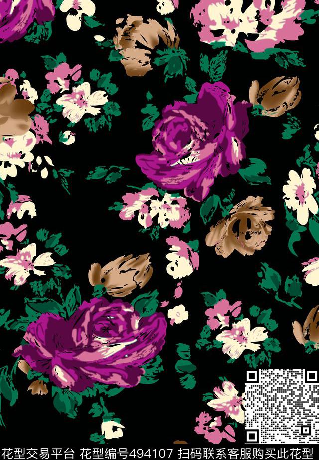 几何字母格子传统印花华亿平台下载（图片编号: 494107） - 瓦栏（Walan）