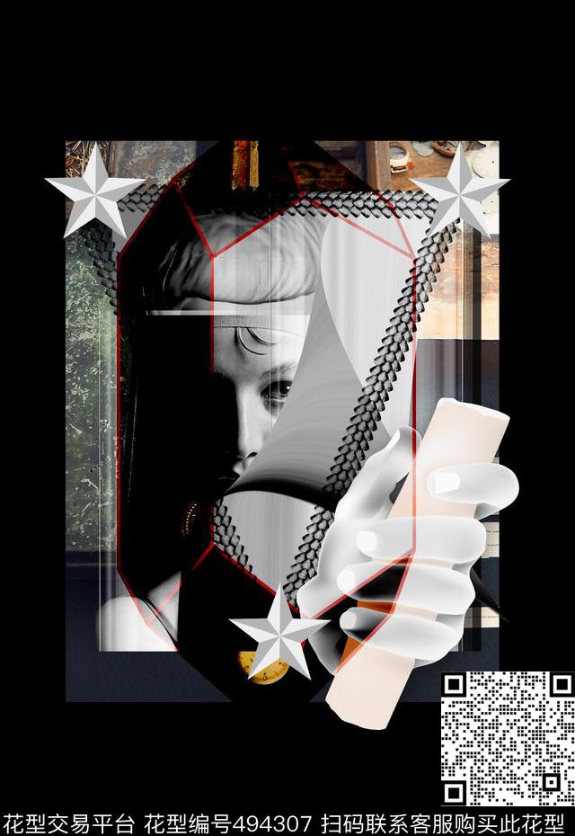 T恤卫衣夹克潮流时尚抽象个性数码印花华亿平台下载（图片编号: 494307） - 瓦栏（Walan）