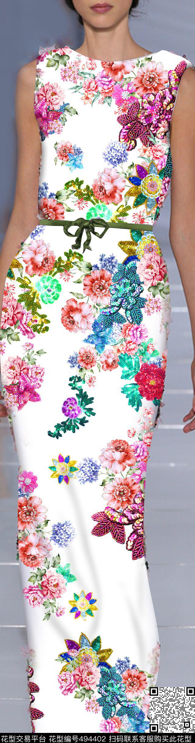 MAX-珠宝花卉流行时尚欧美数码印花华亿平台下载（图片编号: 494402） - 瓦栏（Walan）