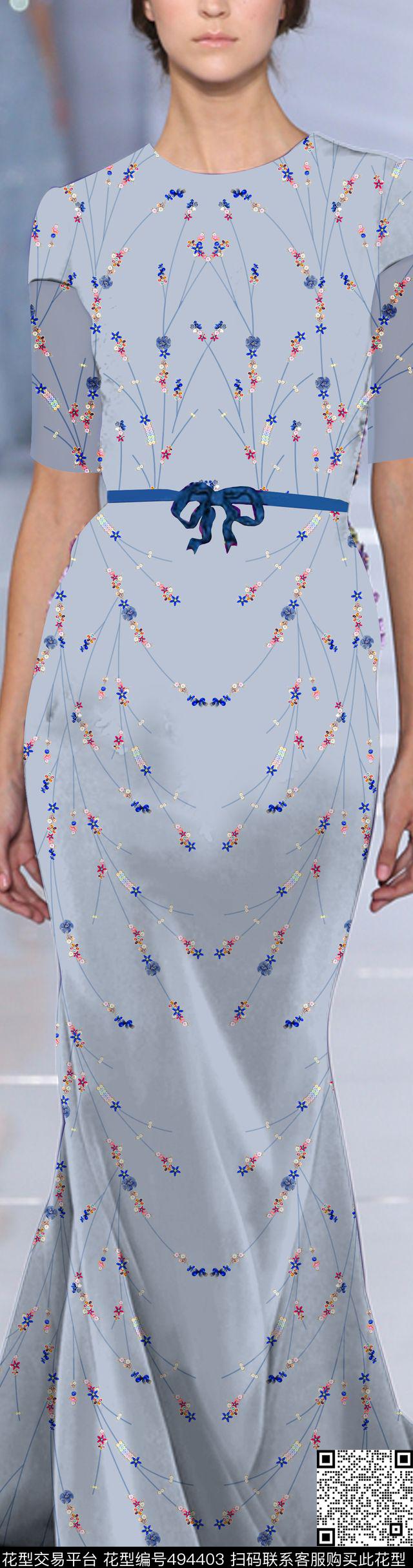 MAX-珠宝花卉流行时尚欧美数码印花华亿平台下载（图片编号: 494403） - 瓦栏（Walan）