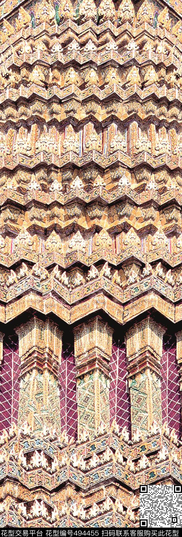 原创定位民族数码印花华亿平台下载（图片编号: 494455） - 瓦栏（Walan）