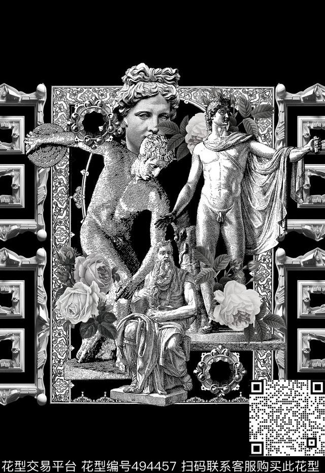 T恤卫衣夹克潮流时尚定位文艺复兴数码印花华亿平台下载（图片编号: 494457） - 瓦栏（Walan）