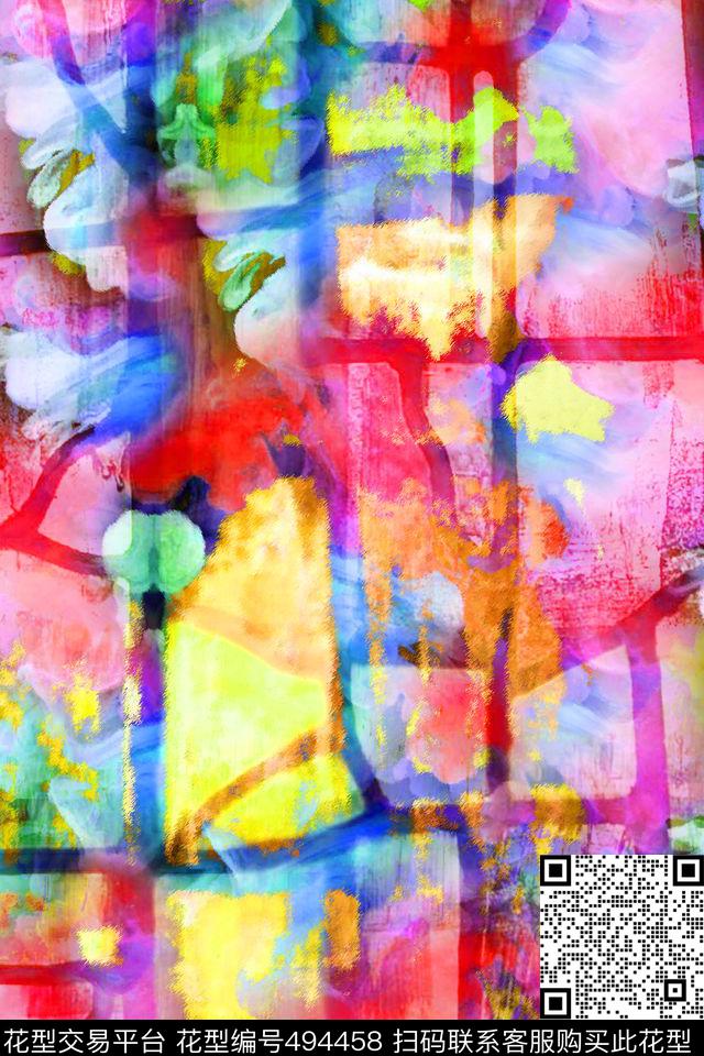 MAX-热带风情彩色玻璃流行时尚数码印花华亿平台下载（图片编号: 494458） - 瓦栏（Walan）