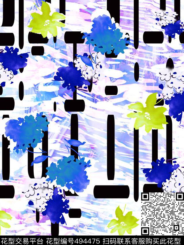 底纹花条纹数码印花华亿平台下载（图片编号: 494475） - 瓦栏（Walan）