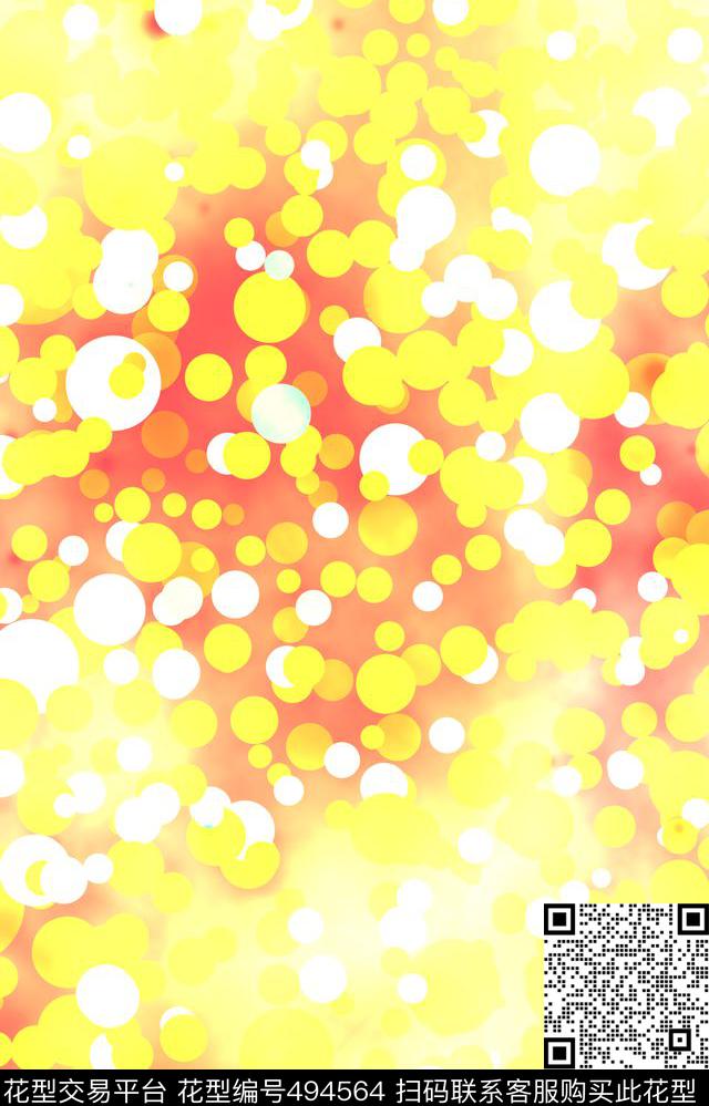 蓝色面料圆点数码印花华亿平台下载（图片编号: 494564） - 瓦栏（Walan）