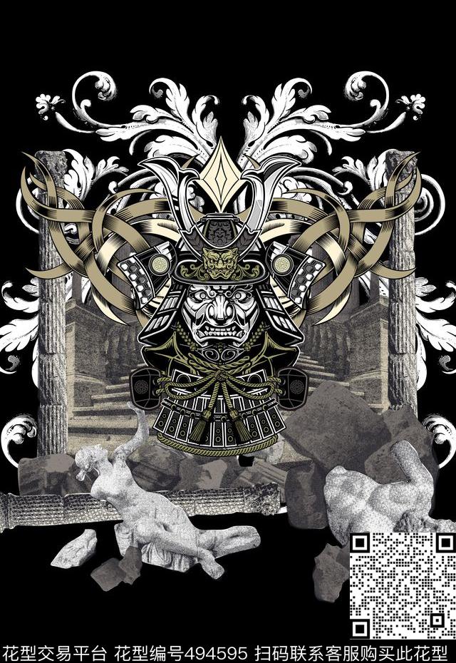 潮流时尚T恤卫衣夹克男装欧式建筑数码印花华亿平台下载（图片编号: 494595） - 瓦栏（Walan）