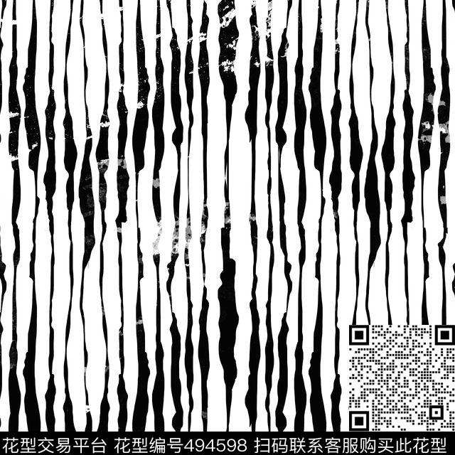 斑马水墨四方连续数码印花华亿平台下载（图片编号: 494598） - 瓦栏（Walan）
