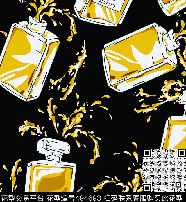 欧美风格创意潮流数码印花华亿平台下载（图片编号: 494693） - 瓦栏（Walan）