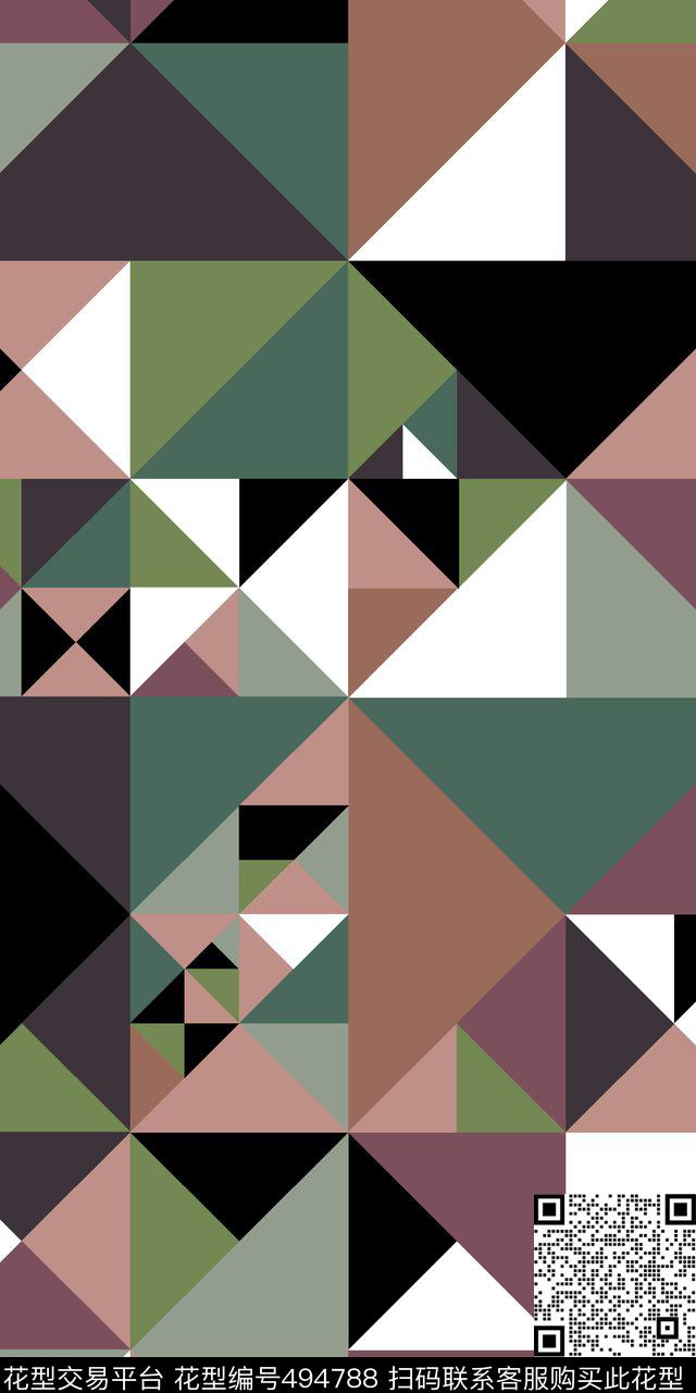 欧美风格创意潮流数码印花华亿平台下载（图片编号: 494788） - 瓦栏（Walan）