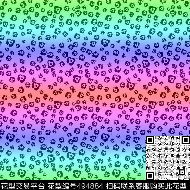 豹纹女装时尚数码印花华亿平台下载（图片编号: 494884） - 瓦栏（Walan）