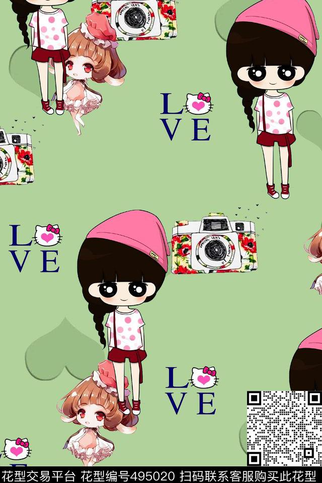 创意服装面料创意设计图案卡通数码印花华亿平台下载（图片编号: 495020） - 瓦栏（Walan）