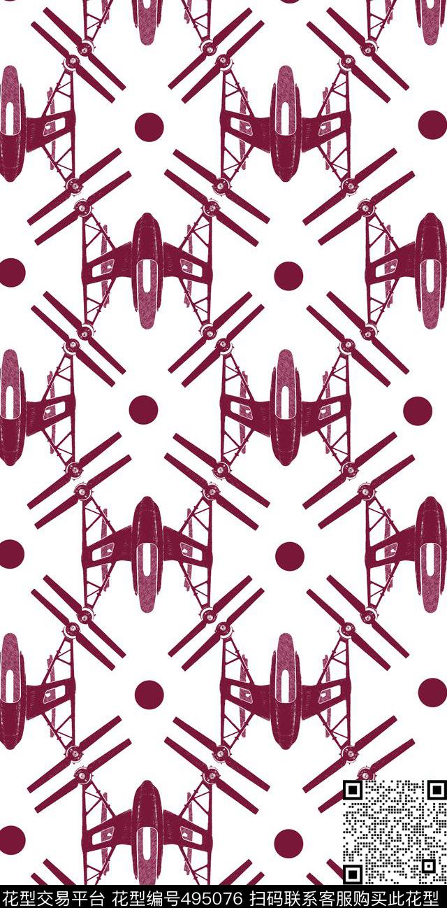 时尚飞机格子传统印花华亿平台下载（图片编号: 495076） - 瓦栏（Walan）