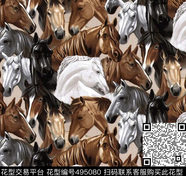 T恤卫衣夹克潮流时尚动物数码印花华亿平台下载（图片编号: 495080） - 瓦栏（Walan）