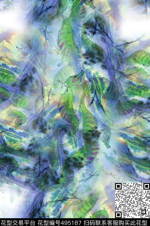 可爱动物时尚数码印花华亿平台下载（图片编号: 495187） - 瓦栏（Walan）