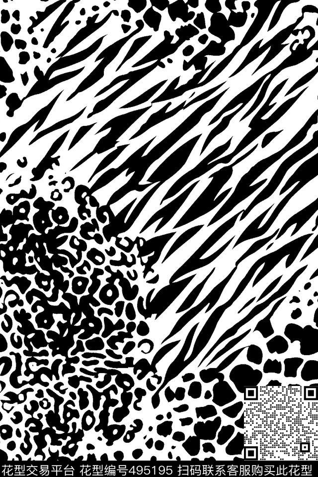 豹点休闲风休闲裤传统印花华亿平台下载（图片编号: 495195） - 瓦栏（Walan）