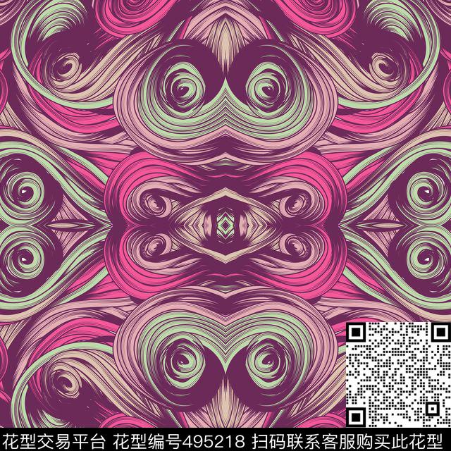 创意对称高端数码印花华亿平台下载（图片编号: 495218） - 瓦栏（Walan）