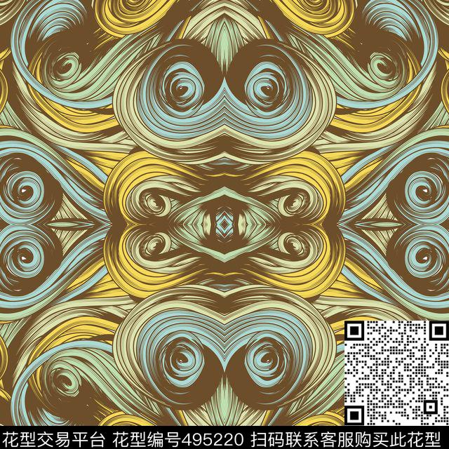 欧式创意镜像数码印花华亿平台下载（图片编号: 495220） - 瓦栏（Walan）