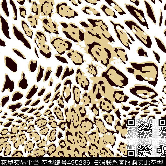 大气裙子箱包豹点动物纹传统印花华亿平台下载（图片编号: 495236） - 瓦栏（Walan）