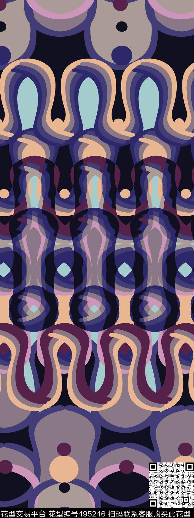 上衣箱包外套衬衫休闲风写意传统印花华亿平台下载（图片编号: 495246） - 瓦栏（Walan）