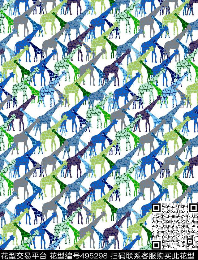 几何字母格子传统印花华亿平台下载（图片编号: 495298） - 瓦栏（Walan）