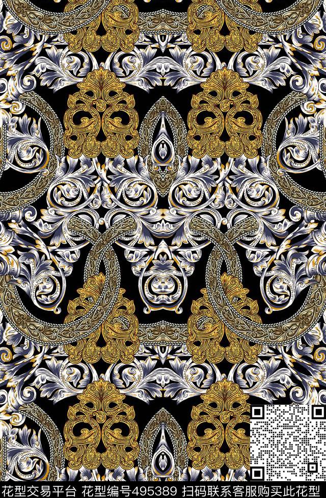 传统欧式手绘手绘欧式华亿平台欧式复古传统印花华亿平台下载（图片编号: 495389） - 瓦栏（Walan）