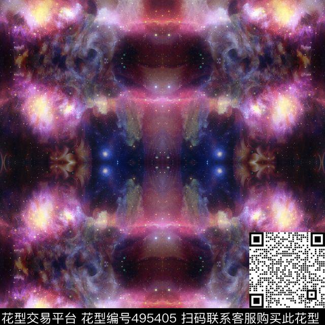 绚丽星空组合数码印花华亿平台下载（图片编号: 495405） - 瓦栏（Walan）