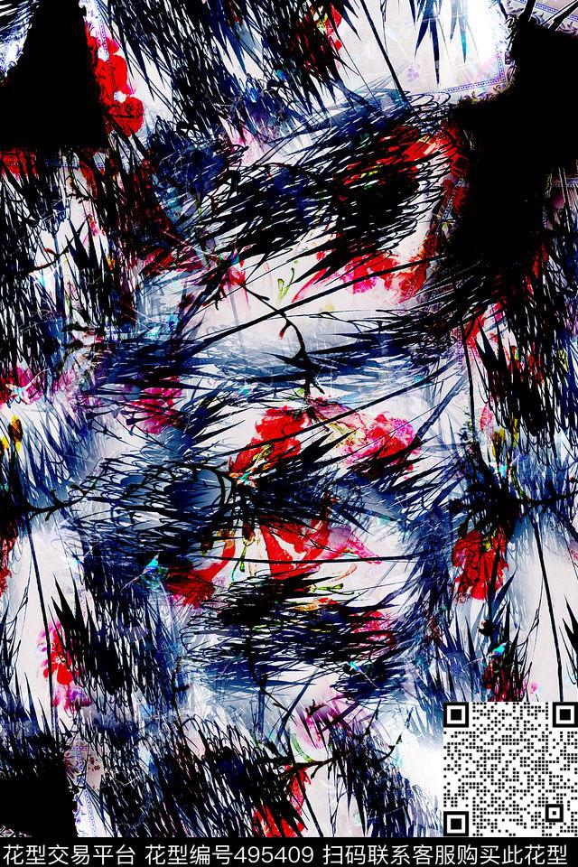 时尚大牌简约数码印花华亿平台下载（图片编号: 495409） - 瓦栏（Walan）