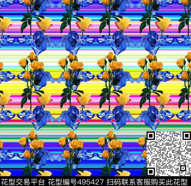 多彩花迷你良家数码印花华亿平台下载（图片编号: 495427） - 瓦栏（Walan）