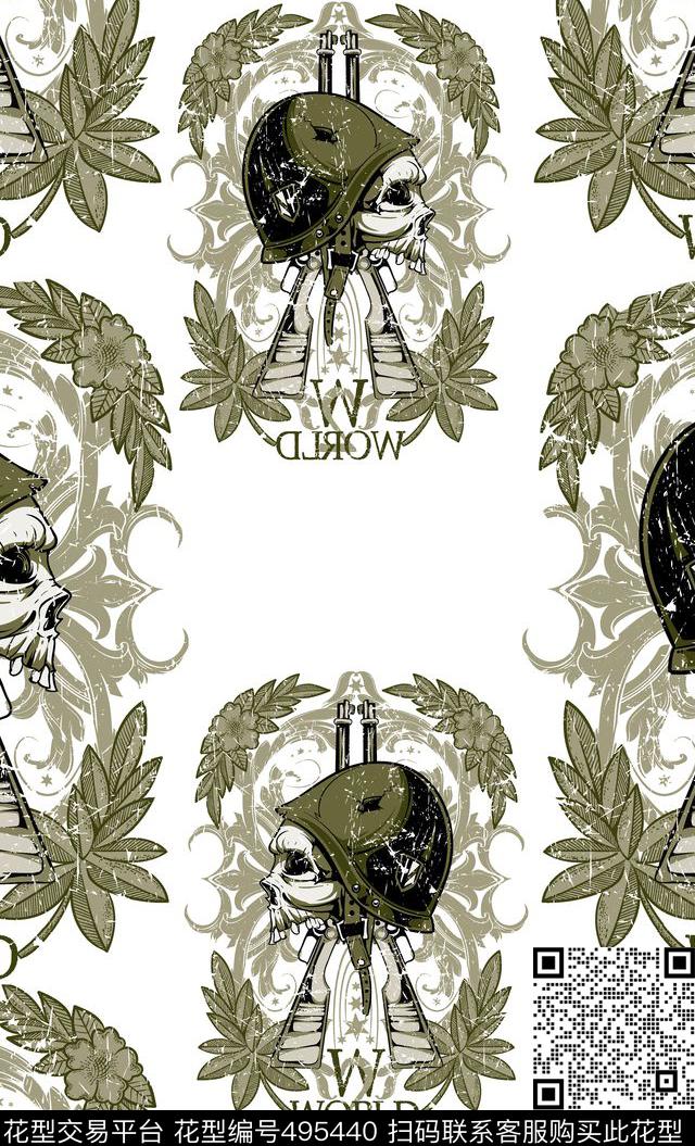 橄榄枝军盔军帽防弹帽骷髅头传统印花华亿平台下载（图片编号: 495440） - 瓦栏（Walan）