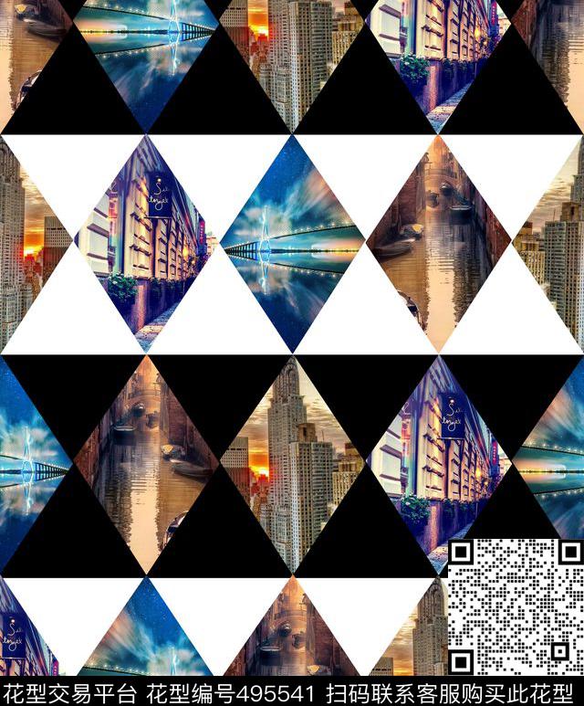 创意服装面料创意设计图案T恤数码印花华亿平台下载（图片编号: 495541） - 瓦栏（Walan）