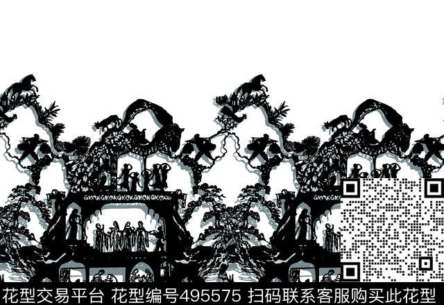 定位民族女装数码印花华亿平台下载（图片编号: 495575） - 瓦栏（Walan）