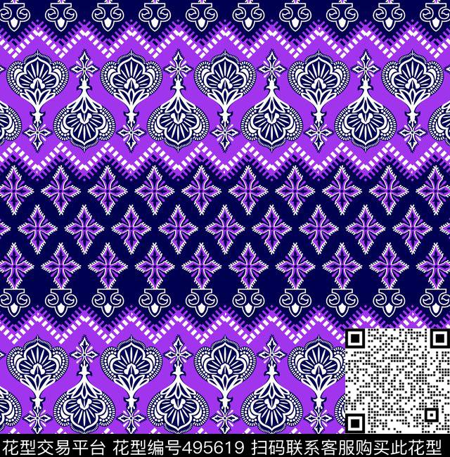 民族花民族砖花裙装印花传统印花华亿平台下载（图片编号: 495619） - 瓦栏（Walan）
