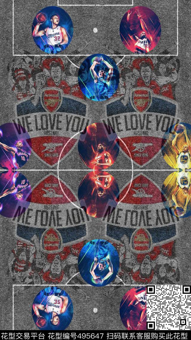 创意服装面料创意设计图案T恤数码印花华亿平台下载（图片编号: 495647） - 瓦栏（Walan）