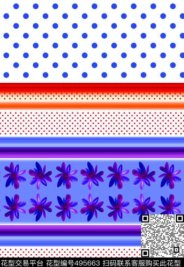 Poisgeometricflowers数码印花华亿平台下载（图片编号: 495663） - 瓦栏（Walan）