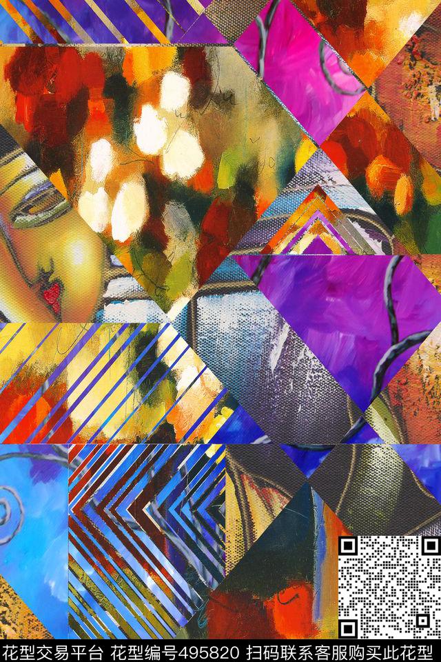 T恤衬衫创意服装面料数码印花华亿平台下载（图片编号: 495820） - 瓦栏（Walan）