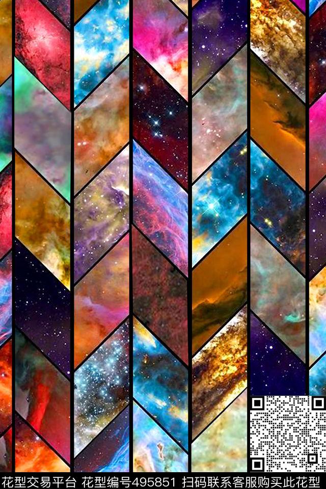 几何矿石纹理星空数码印花华亿平台下载（图片编号: 495851） - 瓦栏（Walan）