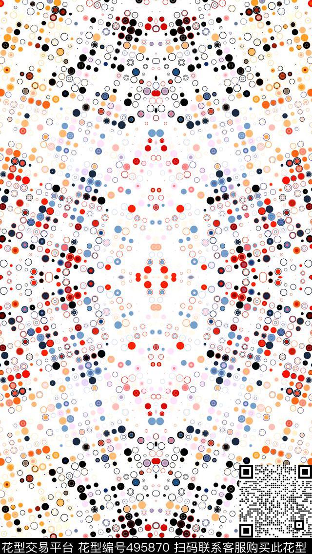 复古波点女装传统印花华亿平台下载（图片编号: 495870） - 瓦栏（Walan）